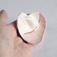 RUCHED No3, white porcelain, pottery 9th anniversary, china 2nd 20th anniversary, porcelain 18th anniversary, freeform, heart