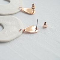 Shape porcelain rose gold statement earrings by VanillaKiln