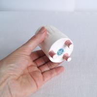 RUCHED No9, white porcelain, tea light holder, three feet, soft red, pink, gold lustre, Vanillakiln, UK, white candle holder,