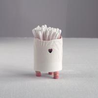 RUCHED No9, white porcelain, tea light holder, three feet, soft red, pink, gold lustre, Vanillakiln, UK, white candle holder,