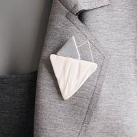 Ruched No 9, grey, porcelain brooch, sterling silver wire, fashion jewellery, 11th anniversary, 18th anniversary, VanillaKiln