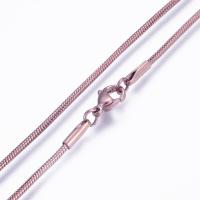 porcelain gift, draped heart necklace, pink satin, snake chain, rose gold necklace, stainless steel, omega necklet, VanillaKi