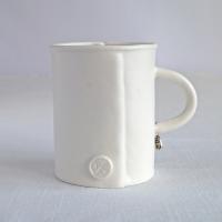 Doug, mug, choose pastel colour, white, mint, orange, pink, grey, porcelain face, ceramics with faces, face mug, mug with fac