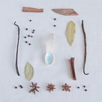 RUCHED No2 porcelain spoon, white blue