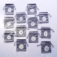 Set of 12 favour bags, Christmas favour bags, Christmas cracker alternative, grey bags, Christmas bags, porcelain, 12 linen b
