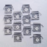 3 Christmas embellished gift bags, porcelain linen