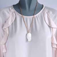 sculpted porcelain hand, hand sculpture, hand pendant, hand necklace, gold lustre porcelain, rose gold necklace, rose gold li