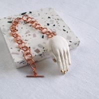 Mystic hand pendulum, EYE LIGHT pendulum, white porcelain hand, turquoise eye, copper chain, toggle clasp, Vanillakiln, coppe