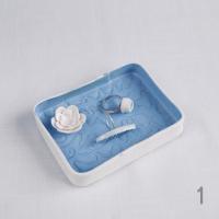 Water lily soap dish, lily pond, rectangular soap dish, jewellery dish, bathroom accessory, bathroom storage, counter top soap dish, bathroom ceramics, ceramic soap dish, porcelain soap dish, blue white porcelain, white porcelain soap dish, blue ceramic s