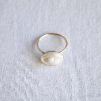 Mystic, eye light, ring, porcelain eye, opal, silver, VanillaKiln, evil eye ring, opal eye ring, ceramic ring, porcelain ring