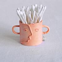 BUDDY face cotton bud/tealight holder, choose colour