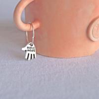 Buddy, cotton bud holder, choose pastel colour, white, mint, orange, pink, grey, porcelain face, ceramics with faces, face te