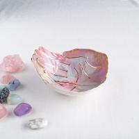 Luxury, OFFERING hands, ceramic bowl, white porcelain, soft red glaze, carat, gold lustre, lustre ware, Vanillakiln, uk, crys