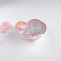 Luxury, OFFERING hands, ceramic bowl, white porcelain, soft red glaze, carat, gold lustre, lustre ware, Vanillakiln, uk, crys