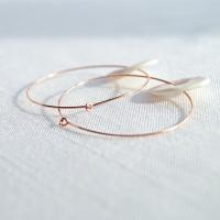 HEART hoops, heart hole earrings, rose gold, beaded hoops, rose gold hoops, hoop earrings, pink, white porcelain, heart hoops