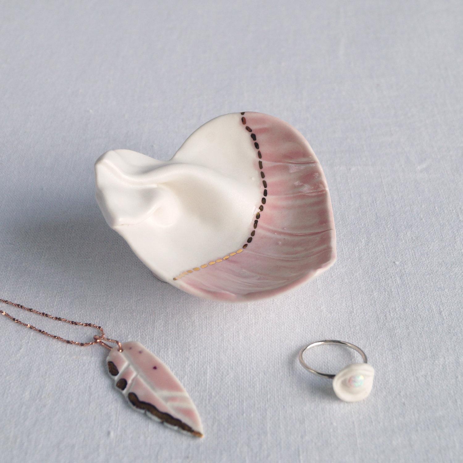 RUCHED No3, white porcelain, pottery 9th anniversary, china 2nd 20th anniversary, porcelain 18th anniversary, freeform, heart