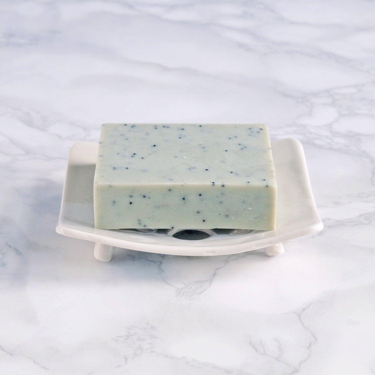 BUBBLE holes ceramic porcelain soap dish made to order by VanillaKiln