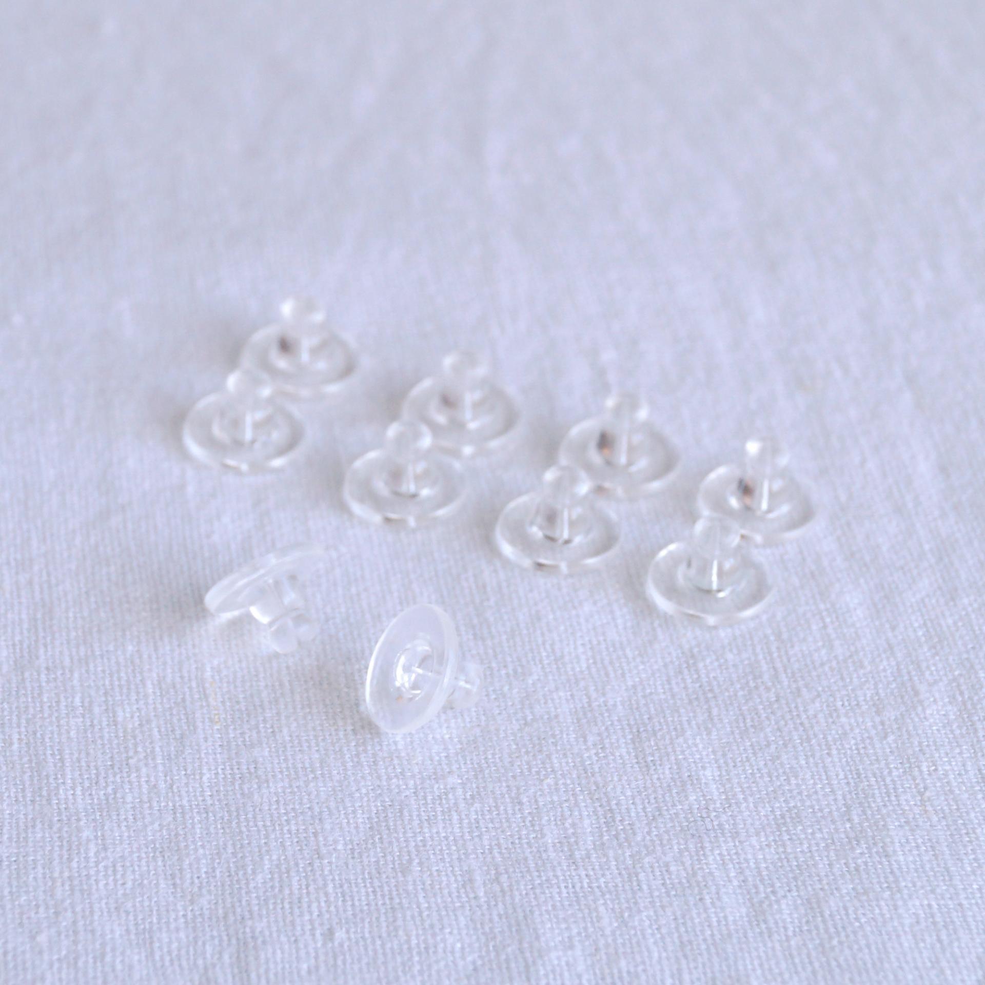 Large silicone, earring stoppers, earring backs, ear nuts, 5 pairs, silicone stoppers, 